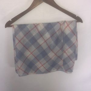 Retro Infinity scarf 100% polyester plaid